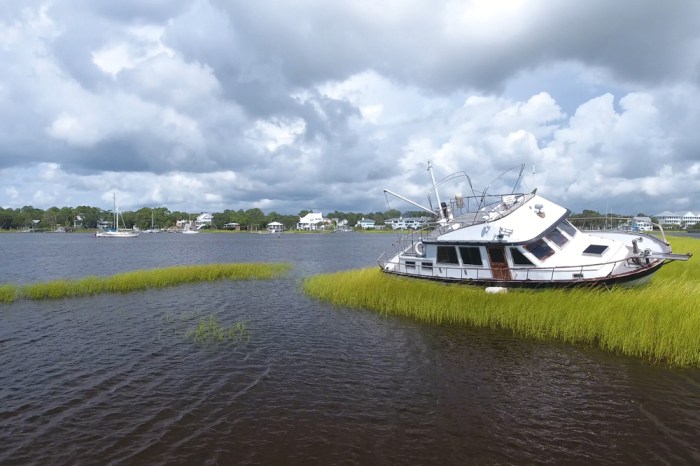 If your inboard/outboard runs aground